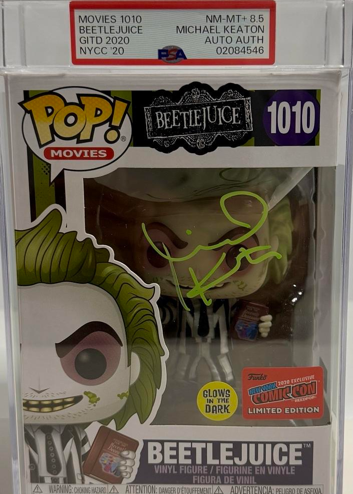 Michael Keaton Signed Funko Pop #1010 (Beetlejuice) Celebrity Authentics / PSA Graded and Encapsulated Near Mint